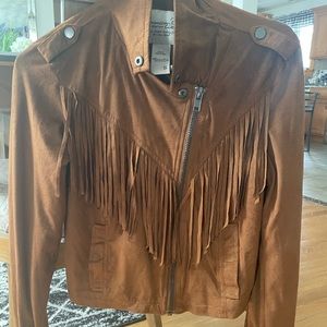 American Rag suede fringe jacket